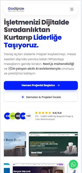 Godipa Mobil Web Tasarımı